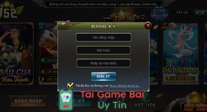 Giao diện vào game B52.Club