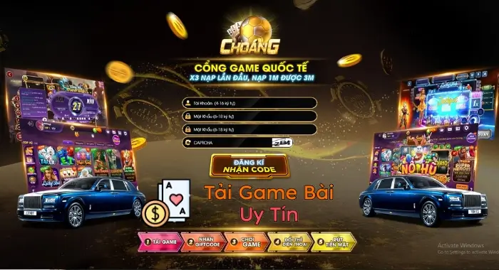 giao diện cổng game ChoangClub.Me