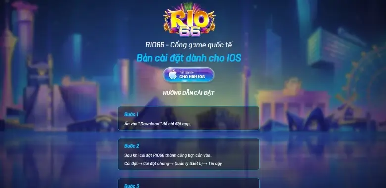 Rio66 hỗ trợ tải game nhanh chóng với APK iOS